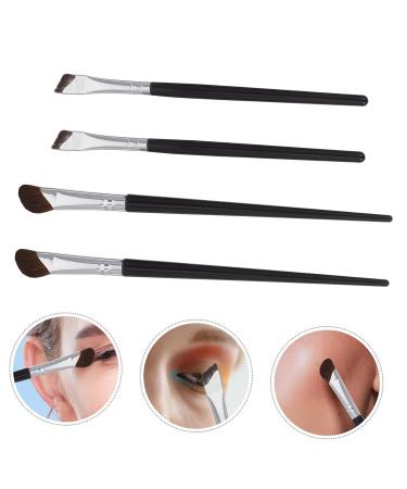 FRCOLOR 4 Pcs Flat Concealer & Contour Brush Set - Angled Makeup Brushes for Eyes Nose & Eyebrows - Premium Horse Hair Tools for Flawless Makeup Application - Buy Online on GoSupps.com