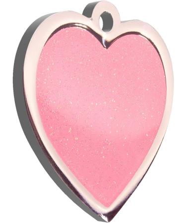 BWM Fashion Personalized Pet ID Tags Dog Tags | Dog Tag for Pets Laser Engraved & Personalised | ID Tags for Dogs & Cats | Durable Strong & Deeply Engraved - Large Heart Pink Large Pink - Buy Online on GoSupps.com