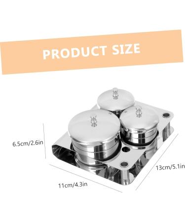 Beavorty Stainless Steel Manicure Mug Set - 4pcs Mini Dapping Dish for Nail Accessories Skin Care & Cleaning - 13x11cm Nail Studio Tools - Buy Online on GoSupps.com