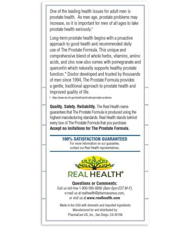 Real Health Prostate Formula with Saw Palmetto - 90 Tablets for Optimal Health - Buy Online on GoSupps.com