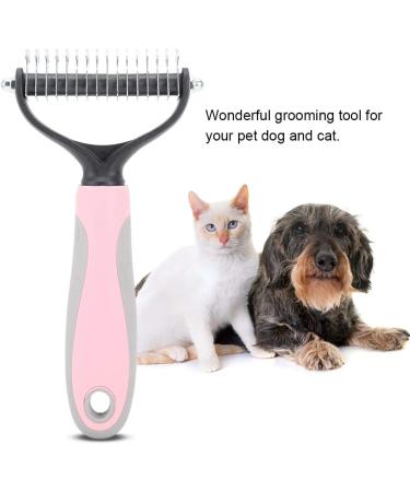 Pet Hair Comb Dematting Tool Kit - Removes Loose Undercoat Knots Mats - L-Pink - Buy Online on GoSupps.com