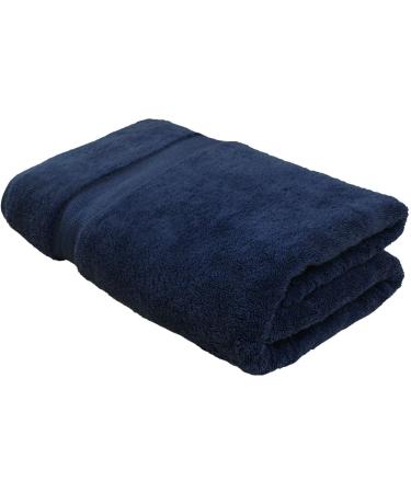 Cotton & Calm Exquisitely Plush and Soft Extra Large Bath Towel (Navy Blue, 35" x 70", Set of 1) Premium 100% Combed Cotton Oversized Luxury Bath Sheet, Pool Towel, Beach Towel Navy Blue 1