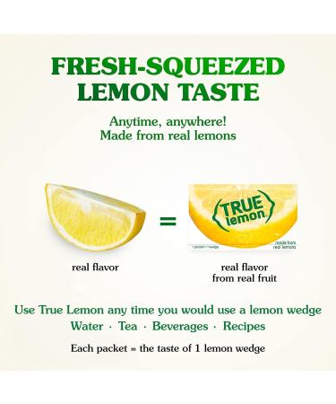 TRUE LEMON Water Enhancer Bulk Dispenser 0 Calorie Drink Mix Packets For Water Sugar Free Lemon Flavoring Powder Packets 100 Count (Pack of 2) - Buy Online on GoSupps.com