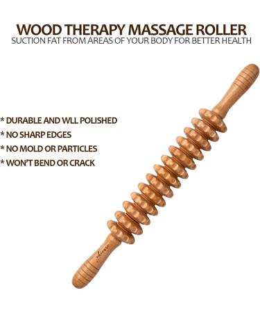 Edicare Maderotherapy Massage Wood Kit - 5-Piece Anti-Cellulite Set for Body Legs & Muscles - Buy Online on GoSupps.com