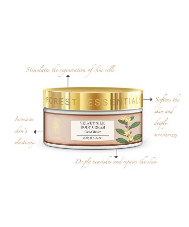 Buy Forest Essentials Velvet Silk Body Cream Cocoa Butter 200g | Hydrating Luxury Skincare - Shop Internationally - Buy Online on GoSupps.com