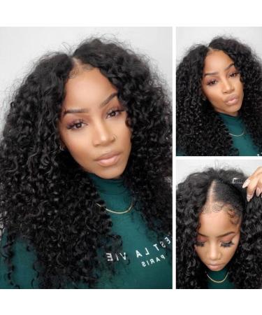 UNICE V Part Curly Human Hair Wig - 180% Density, 18 inch, Natural Black - Beginner Friendly, No Lace, No Glue - Clips for Easy Application - Buy Online on GoSupps.com