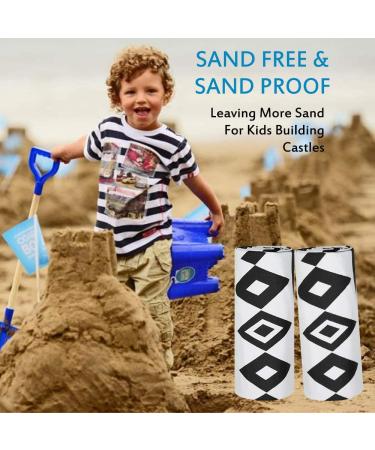 DARCHEN Oversized Quick Dry Microfiber Beach Towel - Sand Free, Compact & Lightweight - Bohemian Rhapsody Black 1 Pack (XL 70x35 Inch) - Buy Online on GoSupps.com