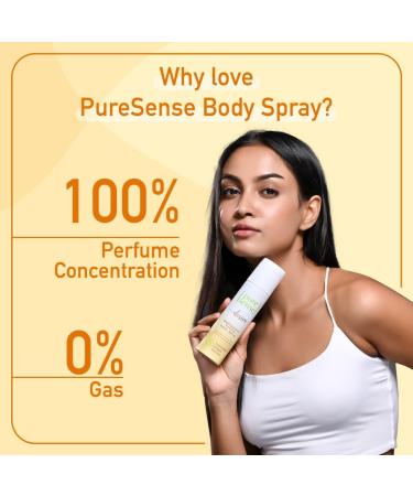 DJ PureSense Desire Madagascar Vanilla Long Lasting No Gas Deodorant Body Spray for Women | Aluminium Free | Vegetable Origin Alcohol | Warm & Musky Fragrance | 150ml - Buy Online on GoSupps.com