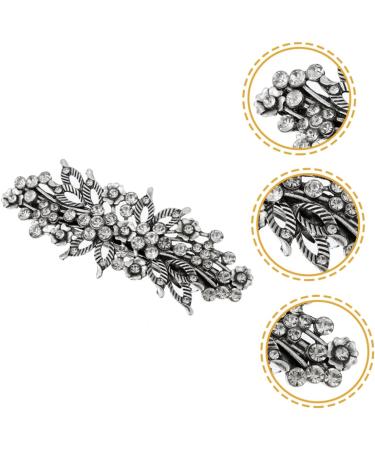 Ipetboom Rhinestone Hair Clip Hair Barrettes Women Hair Clip Silver Hair Clip Rhinestones Hairpin Flower Hair Clip Rhinestones Barrette Women Hair Decor Hair Accessory Women Hairpin - Buy Online on GoSupps.com