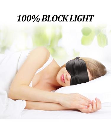 Buy 2-Pack Sleep Masks | 100% Light Blocking Eye Masks for Comfortable Sleep Travel & Yoga - Super Soft & Ultra Light for Men & Women - Buy Online on GoSupps.com