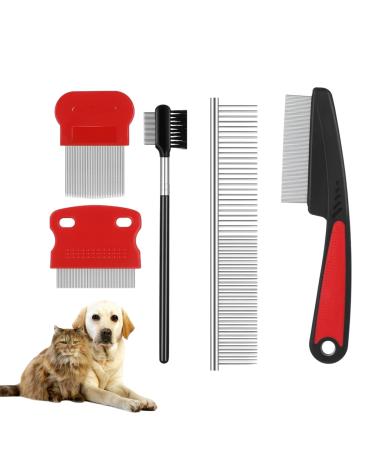 5 Pack Flea Comb For Cats Flea Comb Dogs Flea Comb For Cats Dogs Care Comb Effective Against Fleas & Lice Professional Flea Comb