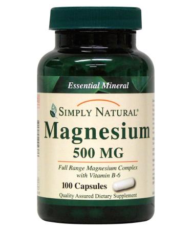 Simply Natural Magnesium 500 MG 100 Capsules