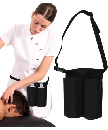 Best Bottle Holster Bag | 2 Pocket Waist Bag for Massage Oil & Lotion | Adjustable Strap for Therapists & Spa Professionals - Buy Online on GoSupps.com