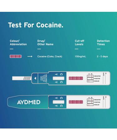 Aydmed 10-Pack Cocaine Rapid Drug Test Dip Cards | 150ng/mL Cut-Off Level | Urine Test for Coke, Crack | Professional Drug Tests - Buy Online on GoSupps.com