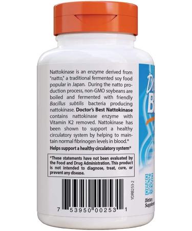 Doctor's Best Nattokinase 2000 FUs - 270 Veggie Capsules for Heart Health - Buy Online on GoSupps.com
