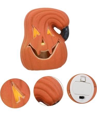 HOMSFOU Pumpkin Lantern Ornament Halloween Decor Trick or Treat Pumpkin Lamp Plastic Jack o Lantern Pumpkins Festival Ornament Halloween Lantern Halloween Light Decor 3d Hollow Out Pe Led Orange 16X12CM - Buy Online on GoSupps.com