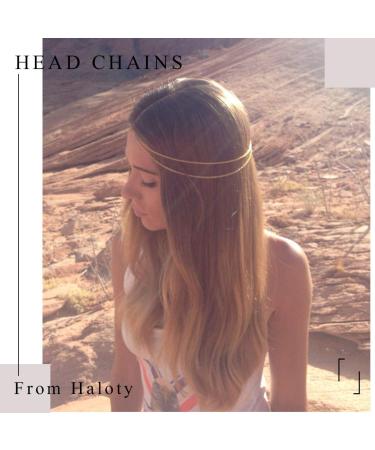 Haloty Gold Wedding Head Chain for Women & Girls | Gypsy Tassel Headband Jewelry - Buy Online on GoSupps.com