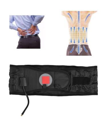 ICRPSTU Lumbar Support Belt - 2 in 1 Pain Relief & Stress Alleviation for Back Decompression (Black) | International Shipping Available - Buy Online on GoSupps.com