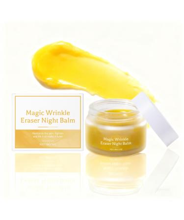 Magic Wrinkle Eraser Night Balm Anti Aging Night Cream with Rosehip & Marigold Extract Deep Moisturizing Overnight Face Balm for Mature Skin Helps Lift Firm Nourish & Smooth Fine Lines 1oz