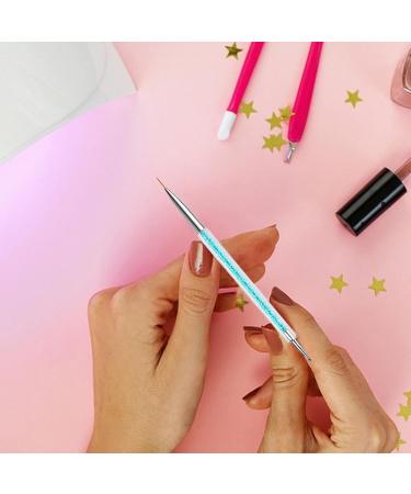 Nail Art Brush Set - Double-Ended Nail Design Tools Kit - Nail Art Point Drill Drawing Tools Including Nail Liner Brush and Nail Dotting Pens - Buy Online on GoSupps.com