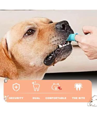 4-Piece Dog Toothbrush Set | 360 Pet Teeth Cleaning | Silicone Finger Toothbrushes for Dogs & Cats Dental Care - Buy Online on GoSupps.com