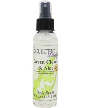 Green Clover And Aloe Body Spray (Double Strength) 4 ounces Body Mist for Women with Clean Light & Gentle Fragrance Long Lasting Perfume with Comforting Scent for Men & Women Cologne with Soft 4 Fluid Ounces (Double Strength)