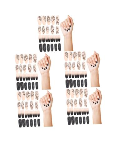 Beaupretty 5 Sets Halloween Fake Nails Halloween Nails Halloween Nail Decorations Fake Nails for Nail Art Halloween Nail Stickers Nails for Women Nail Art Decoration Nails Press on False Nail