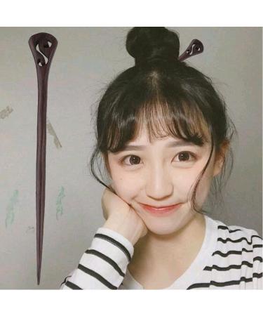 6 Handmade Ebony Hair Clips - Retro Japanese Style for Long Curly Hair - Perfect for Women & Kids - Buy Online on GoSupps.com