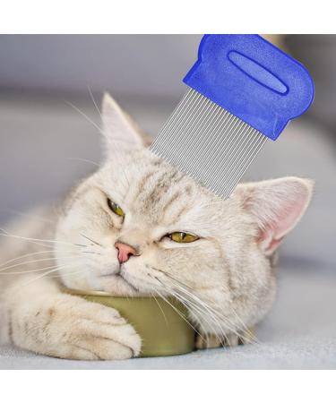 2 Pcs Cat Flea Comb Flea Comb for Cats Portable Tight Design Non Slip Handle for Long-Haired Cat Short-Haired Cat - Buy Online on GoSupps.com