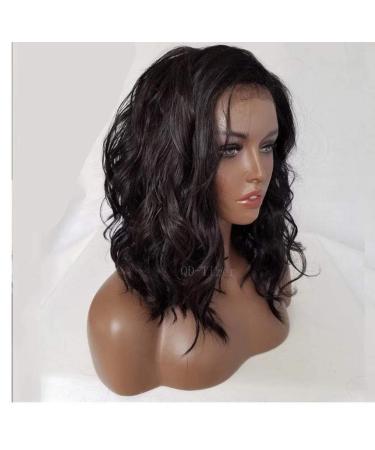 Shop BGHJUE N Wig - Stylish Natural Black Short Synthetic Wig with Side Fringe | 50% Human Hair High Density Glue-less Wigs for Women - Perfect for Everyday Wear - Buy Online on GoSupps.com