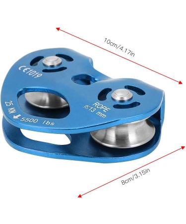 MAGT Climbing Pulley 30KN - Double Pulley Zip Line Rescue Cable Trolley for Outdoor Adventure (Blue) | High-Strength Climbing Equipment - Buy Online on GoSupps.com