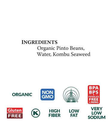Eden Organic Pinto Beans 15 oz Can - No Salt, Non-GMO, Gluten Free, Vegan, Kosher, U.S. Grown - Heat and Serve, Macrobiotic - Frijol Pinto - Buy Online on GoSupps.com