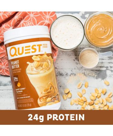 Quest Nutrition Salted Caramel Protein Powder 26g Protein 1g Sugar Low Carb Gluten Free 1.6 Pounds 24 Servings & Peanut Butter Protein Powder 23g Protein 1g Sugar Low Carb Gluten Free - Buy Online on GoSupps.com
