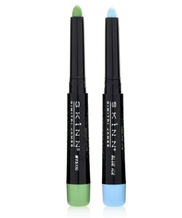 Skinn Cosmetics Smudge Stick for Eyes - Set of 2 Eye Pencils - Mystic & Blue Ice