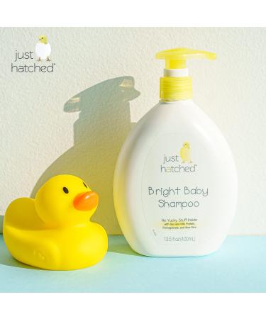 Just Hatched Bright Baby Shampoo Multi-Pack - Gentle Cleanser for Newborns - Hypoallergenic & Gluten Free - 13.5 fl oz (2 Pack) - Buy Online on GoSupps.com