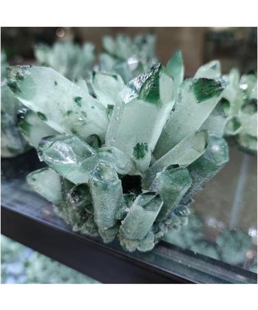 for 300-400g Natural Green Ghost Quartz Crystal Cluster Crystals raw Gem Specimen for Home&Office Decoration fengshui - Buy Online on GoSupps.com