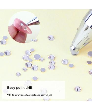 Fellflying Rhinestone Dotting - Manicure Dotting Pencil for Artistic Nails | Rhinestone Art Portable Dotting Nail Too for Home Travel Business Trip Apartment White - Buy Online on GoSupps.com