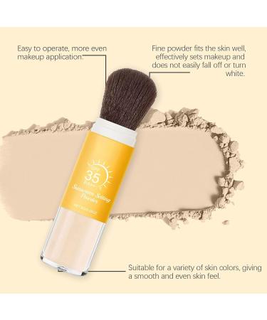 Sunscreen Face Powder UV Protection Face Powder Translucent Seboregulator Control Matte Effect Buildable and Resistant Texture for Sensitive Oily Skin Scalp Body Under Makeup - Buy Online on GoSupps.com