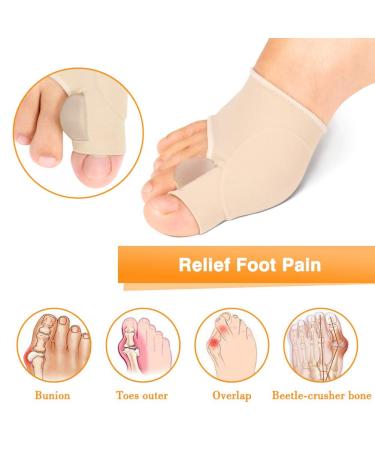 Hallux Valgus Corrector 1 Pair - Bunion Toe Support Separator and Protector with Gel Spreader for Day and Night Use - Buy Online on GoSupps.com
