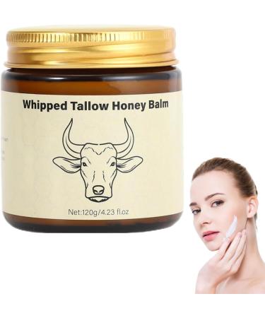 Suif de b uf pour la peau cr me hydratante naturelle pour le visage cr me fouett e biologique nourrie l'herbe avec baume au miel pour peaux s ches et sensibles 4 23 oz - Buy Online on GoSupps.com