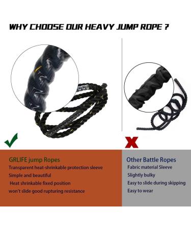 XGQQ Weighted Jump Rope - 9.8 Ft Heavy Battle Rope for Home Gym Workout - Buy Online on GoSupps.com
