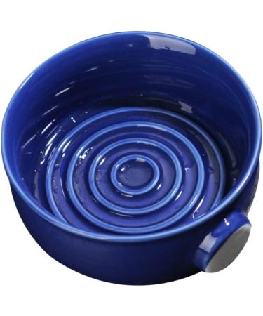 Beavorty Antique Shaving Shell - 2 Pack Ceramic Razor Cup for Shaving Brush & Foam - 11.5x11.5cm - Blue - Buy Online on GoSupps.com