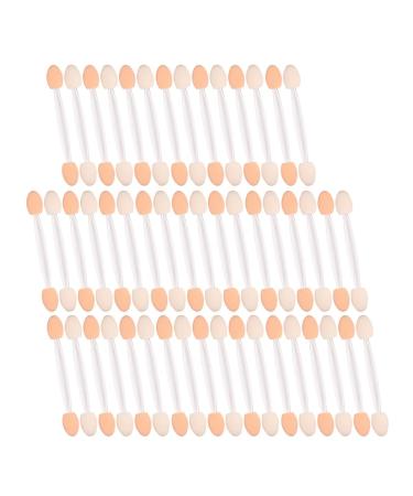 FOMIYES 50pcs Two-color Eyeshadow Brush Beauty Sponges Eyeliner Wands Double-head Brush Woman Lip Brush Mix