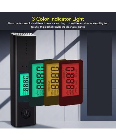 Portable Non-Contact Breathalyzer Alcohol Detector - Digital Breath Tester with 3 Color Indicators - Buy Online on GoSupps.com