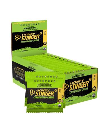 Honey Stinger Caffeinated Lime Energy Chews | Quick Gluten-Free Non-GMO Sports Nutrition with Electrolytes & 75mg Caffeine - Pack of 12 for Endurance & Boosting Performance - Buy Online on GoSupps.com