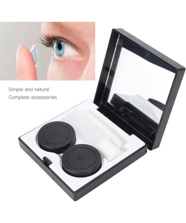 Contact Lens Container Cute Tweezers Contact Lens Box Square Shape Black Portable for Daily Use - Buy Online on GoSupps.com