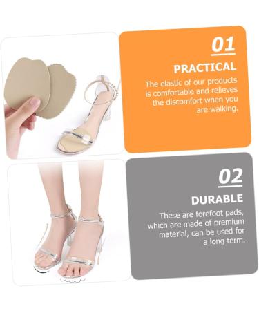 FOMIYES Non-Slip Cow Leather Half Size Sneakers Cushions - 4 Pairs Comfortable Forefoot & Heel Pads for Women - Buy Online on GoSupps.com
