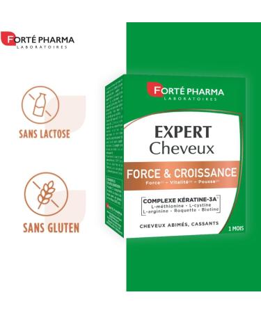 Fort Pharma - Expert Hair Strength & Growth - Hair Vitality nutritional supplement for damaged brittle hair - Biotin - L-cystine arugulate strengthened with keratin - 30 tablets 1/day - Buy Online on GoSupps.com