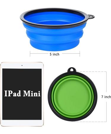 Buy Petbonus Foldable Dog Bowls - 2 Silicone Travel Bowls Leak-Proof & Portable Perfect for Water & Food - Blue & Green 1000ml - Buy Online on GoSupps.com