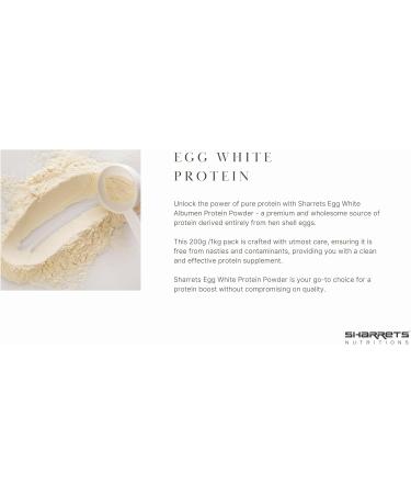 Sharrets Egg White Protein Powder 2.2 lbs - Unflavored Halal Non-GMO Gluten & Dairy-Free - Ideal for Fitness Bodybuilding and Family Use - Buy Online on GoSupps.com